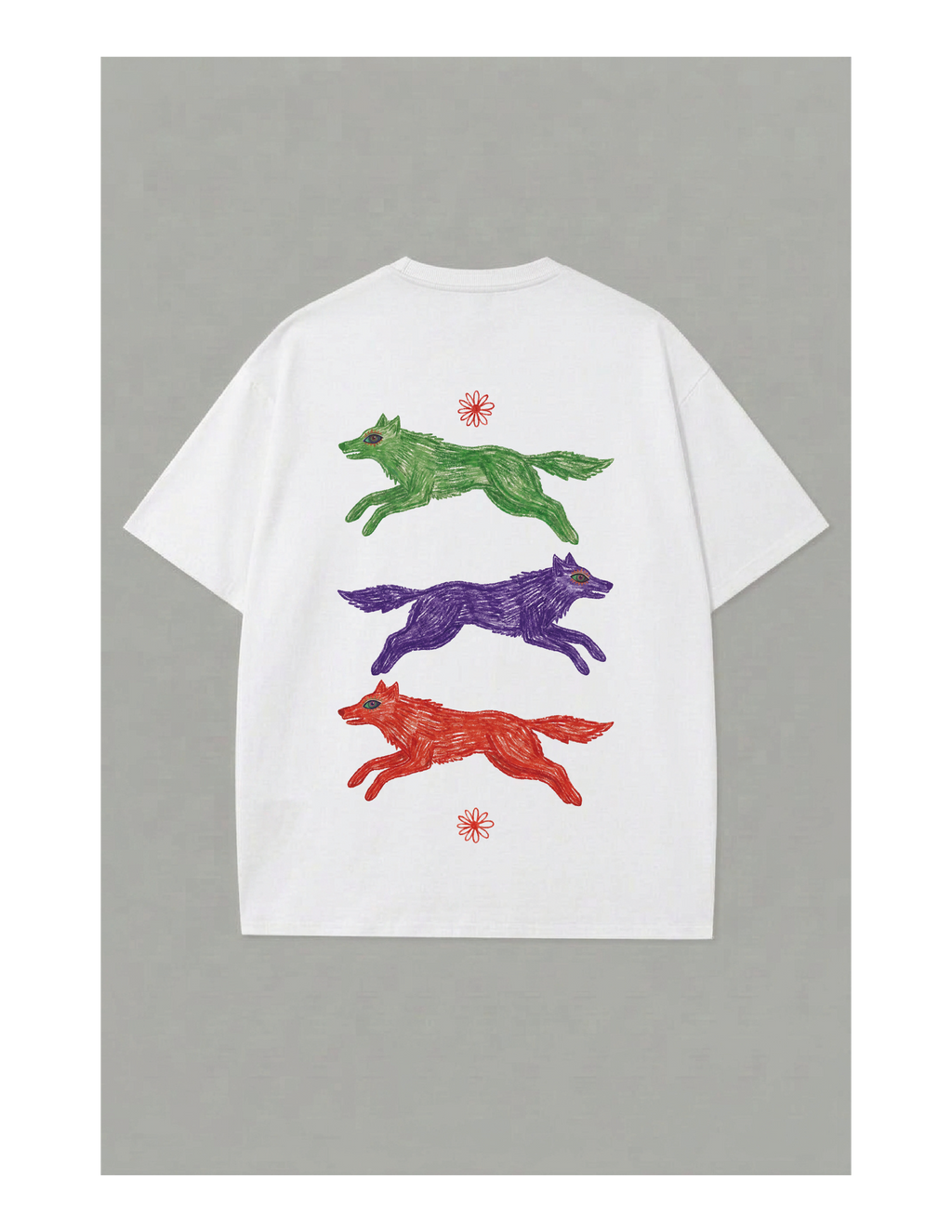 Camiseta tres lobos - Color