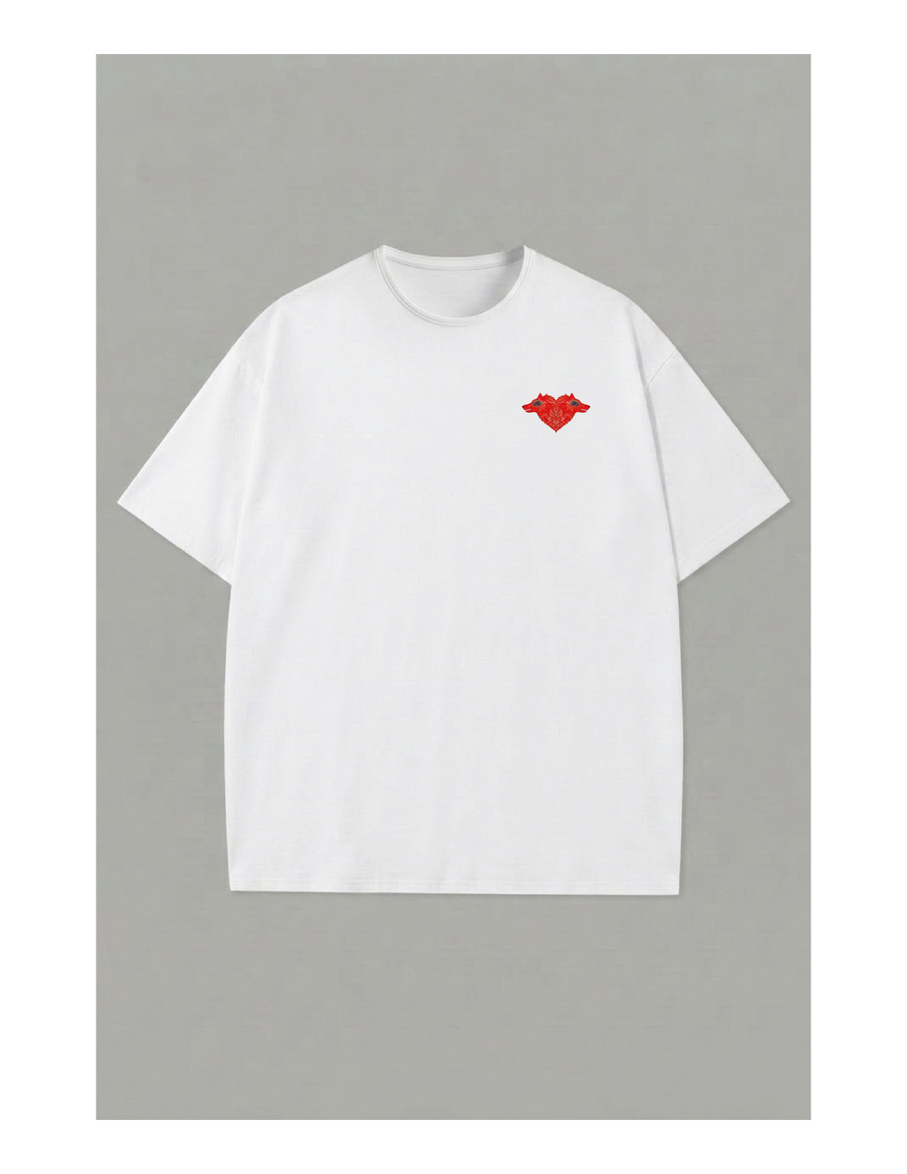 Camiseta Corazoncito Lobo Lobo Lobo - Blanca