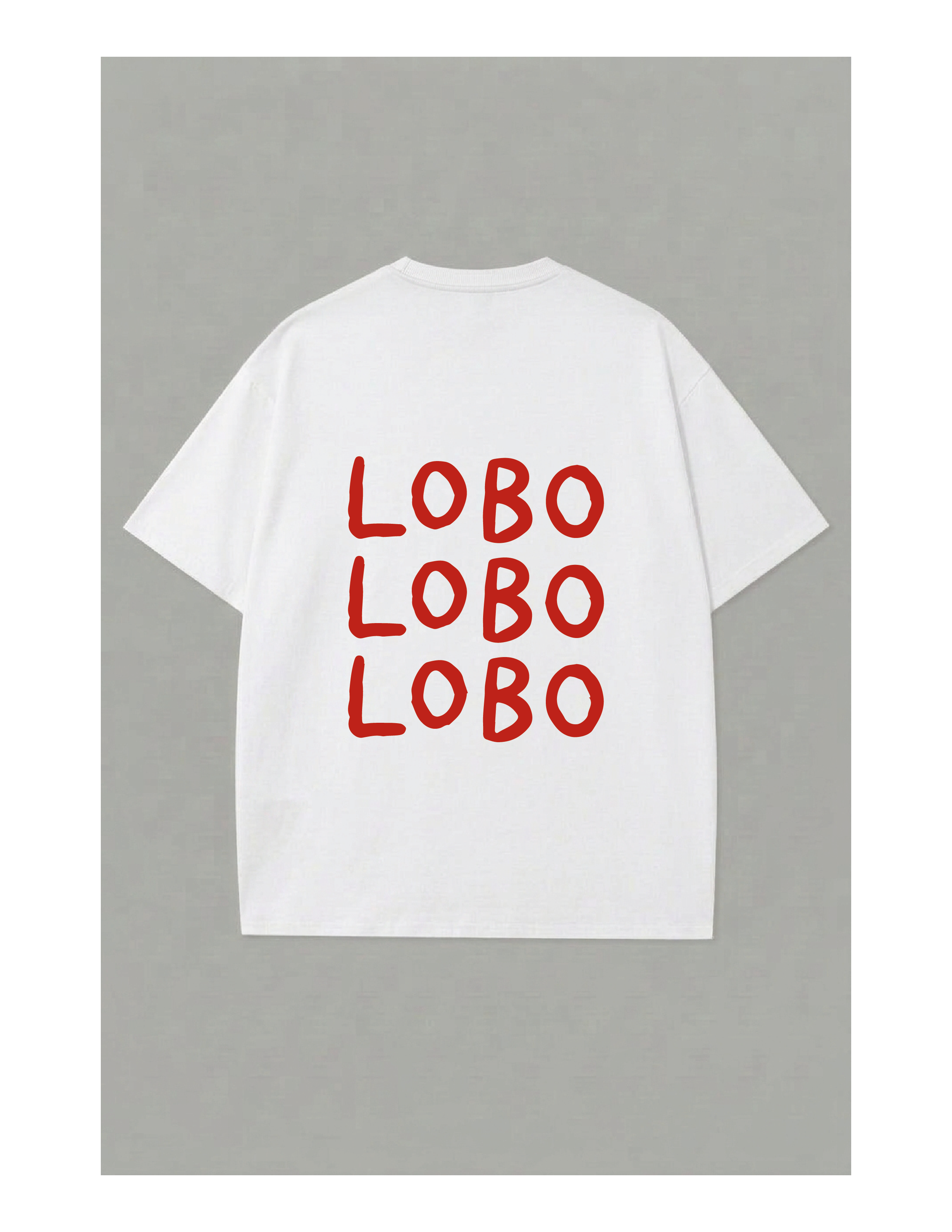 Camiseta Corazoncito Lobo Lobo Lobo - Blanca