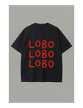 Camiseta Corazoncito Lobo Lobo Lobo - Negra