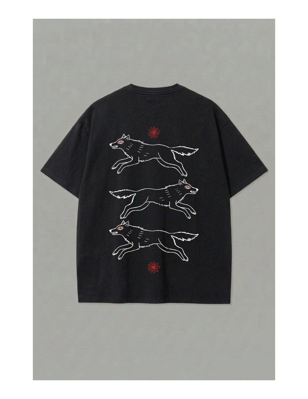 Camiseta Tres Lobos - Negra