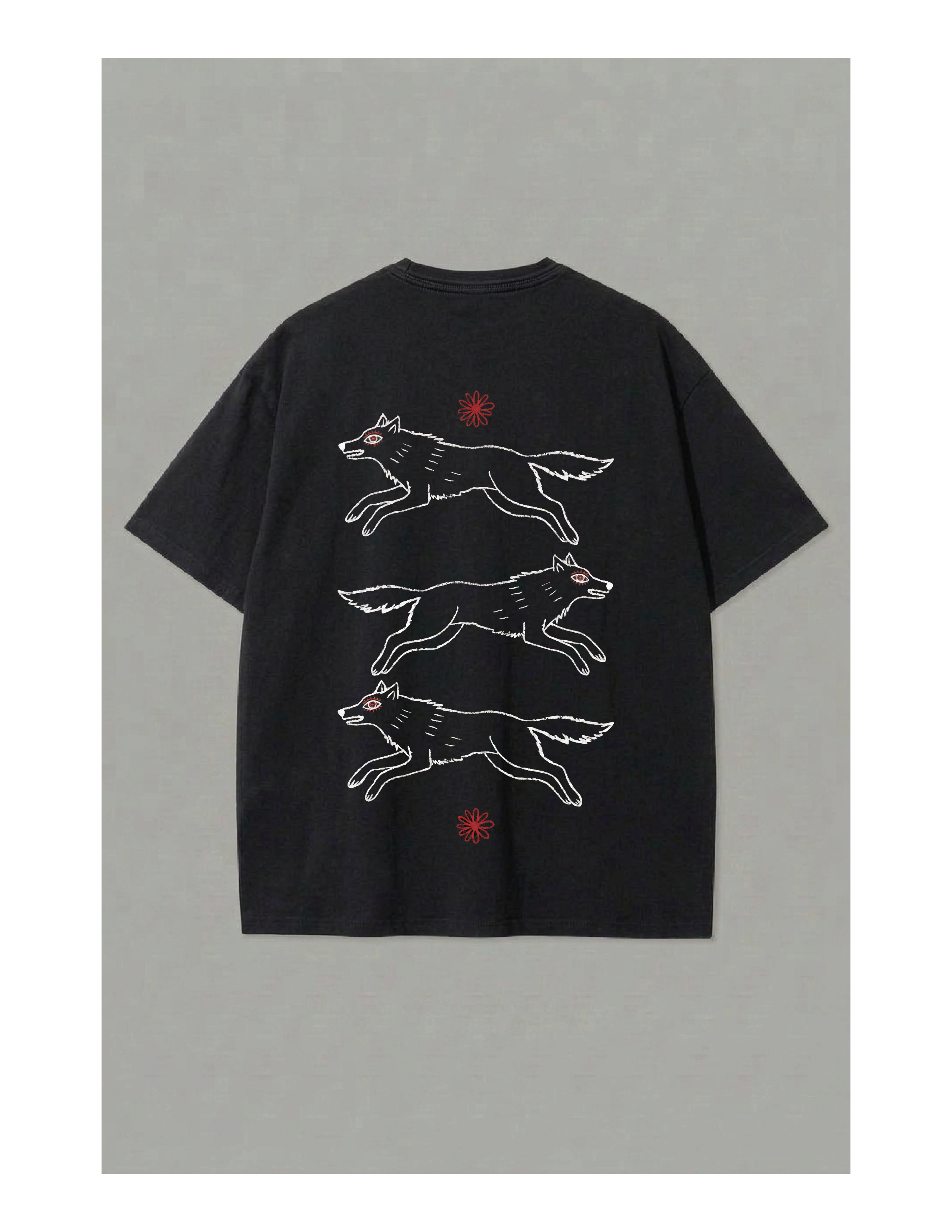Camiseta Tres Lobos - Negra