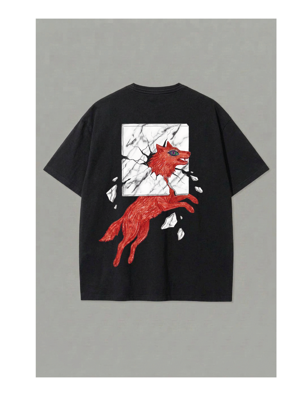 Camiseta Porcelanato Blanco - Negra
