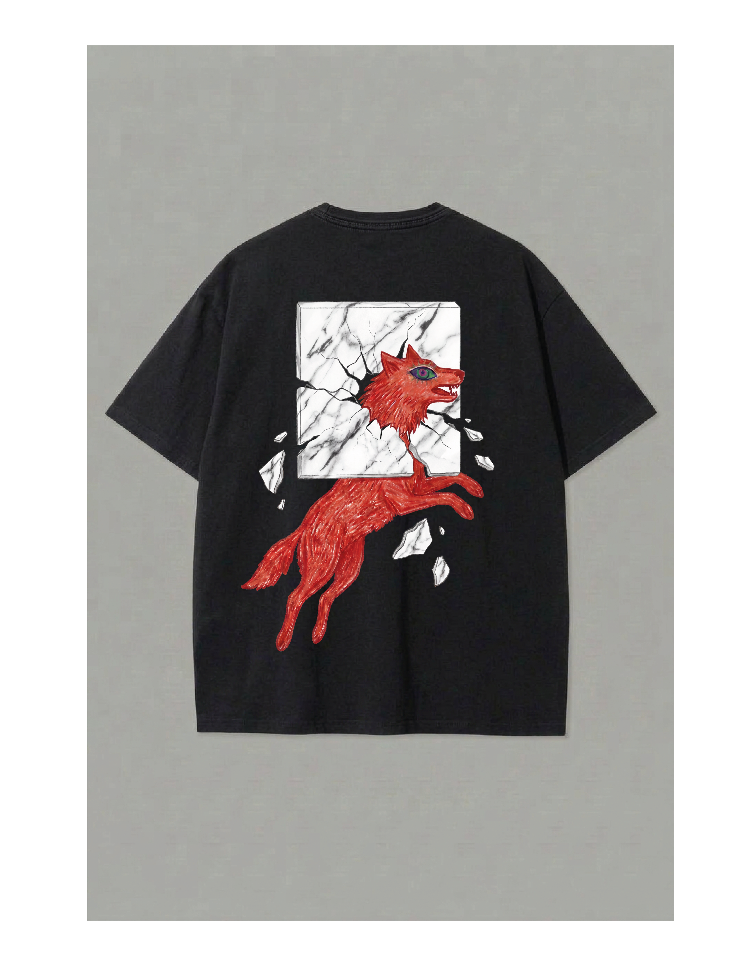 Camiseta Porcelanato Blanco - Negra