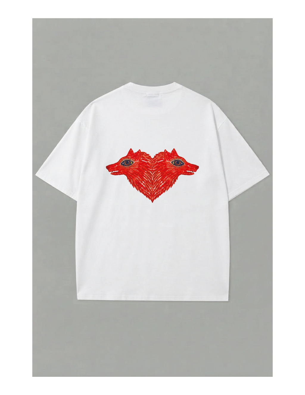 Camiseta Corazón Lobo - Blanca