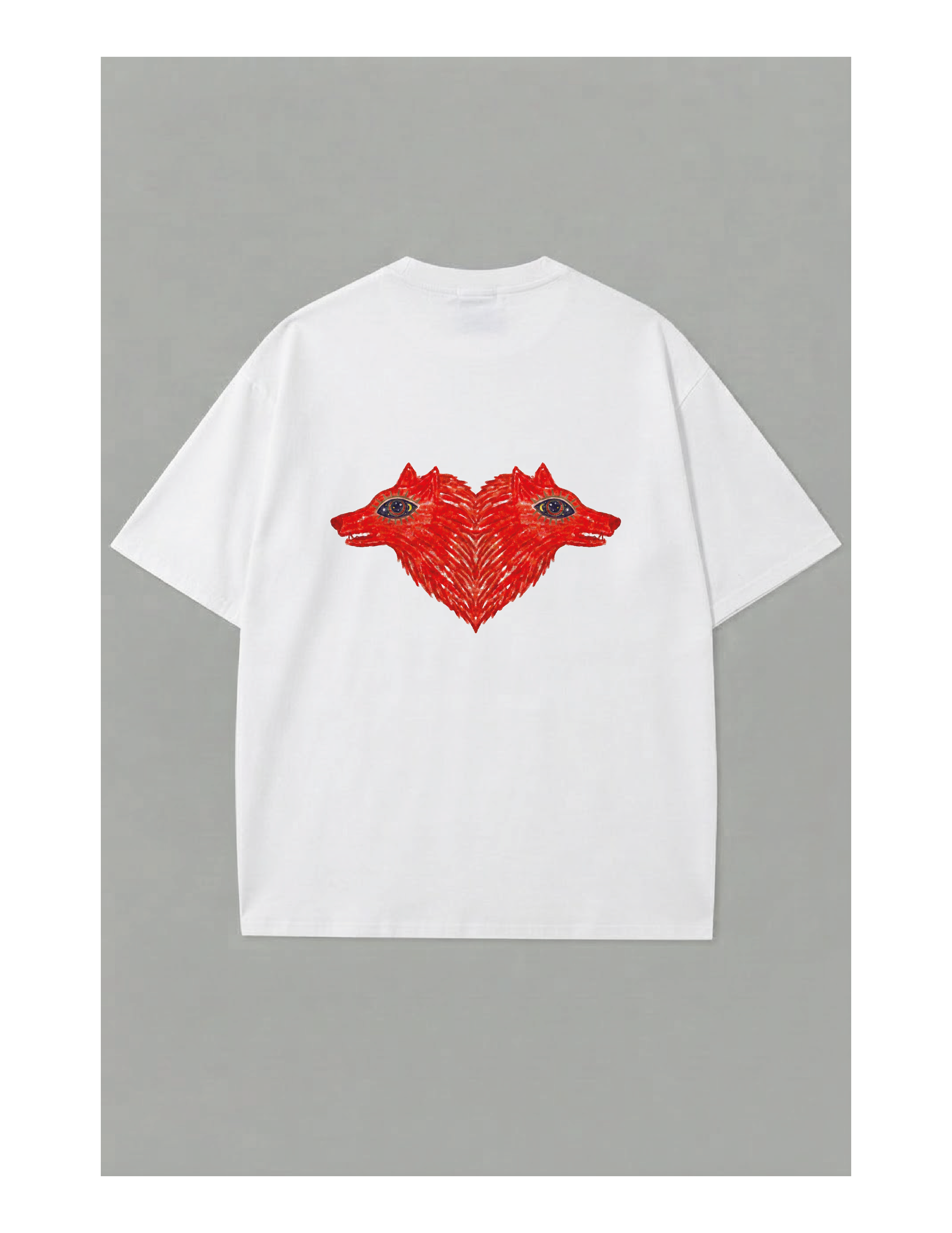 Camiseta Corazón Lobo - Blanca