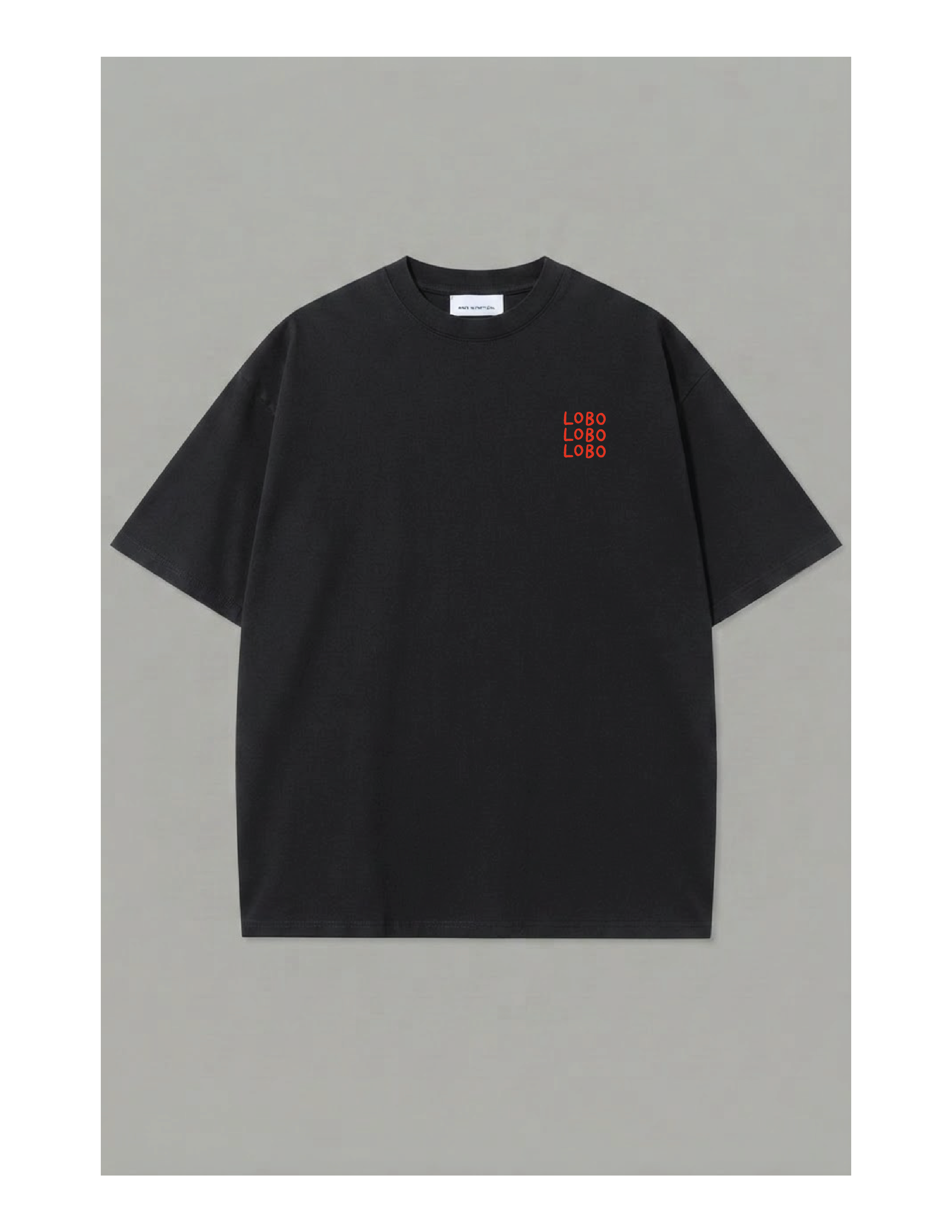 Camiseta Corazón Lobo - Negra