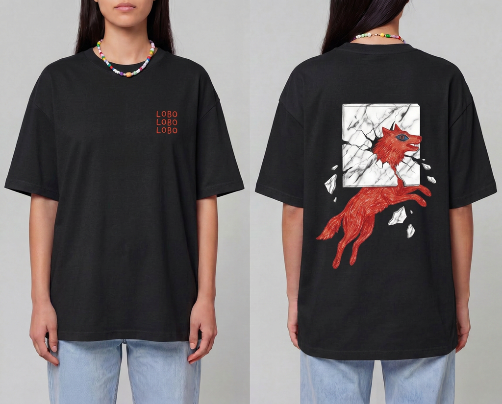 Camiseta Porcelanato Blanco - Negra