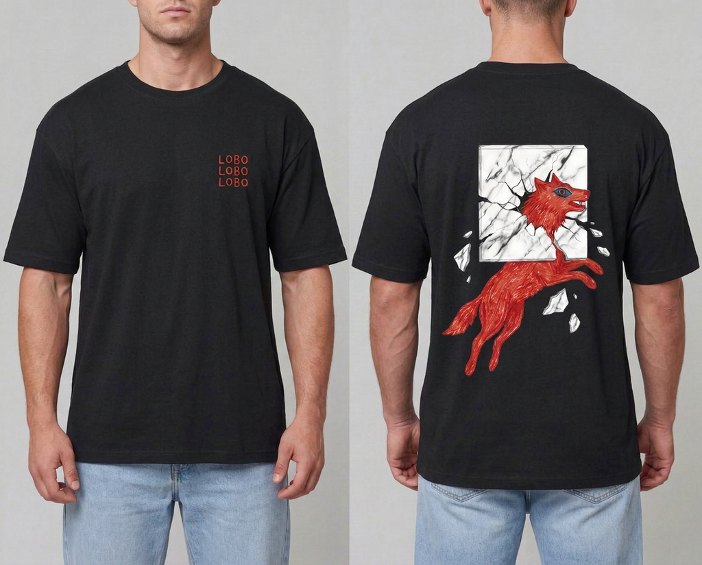 Camiseta Porcelanato Blanco - Negra